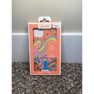 iPhone 14 Plus Cell Phone Case Pink Glitter MagSafe  (1)